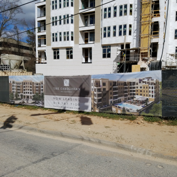 Construction Barricade mesh banner