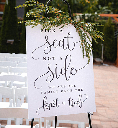 Directional Sign for Wedding