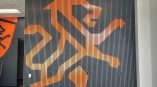 Interior Office Decor Slat Wall Vinyl Decal Logo
