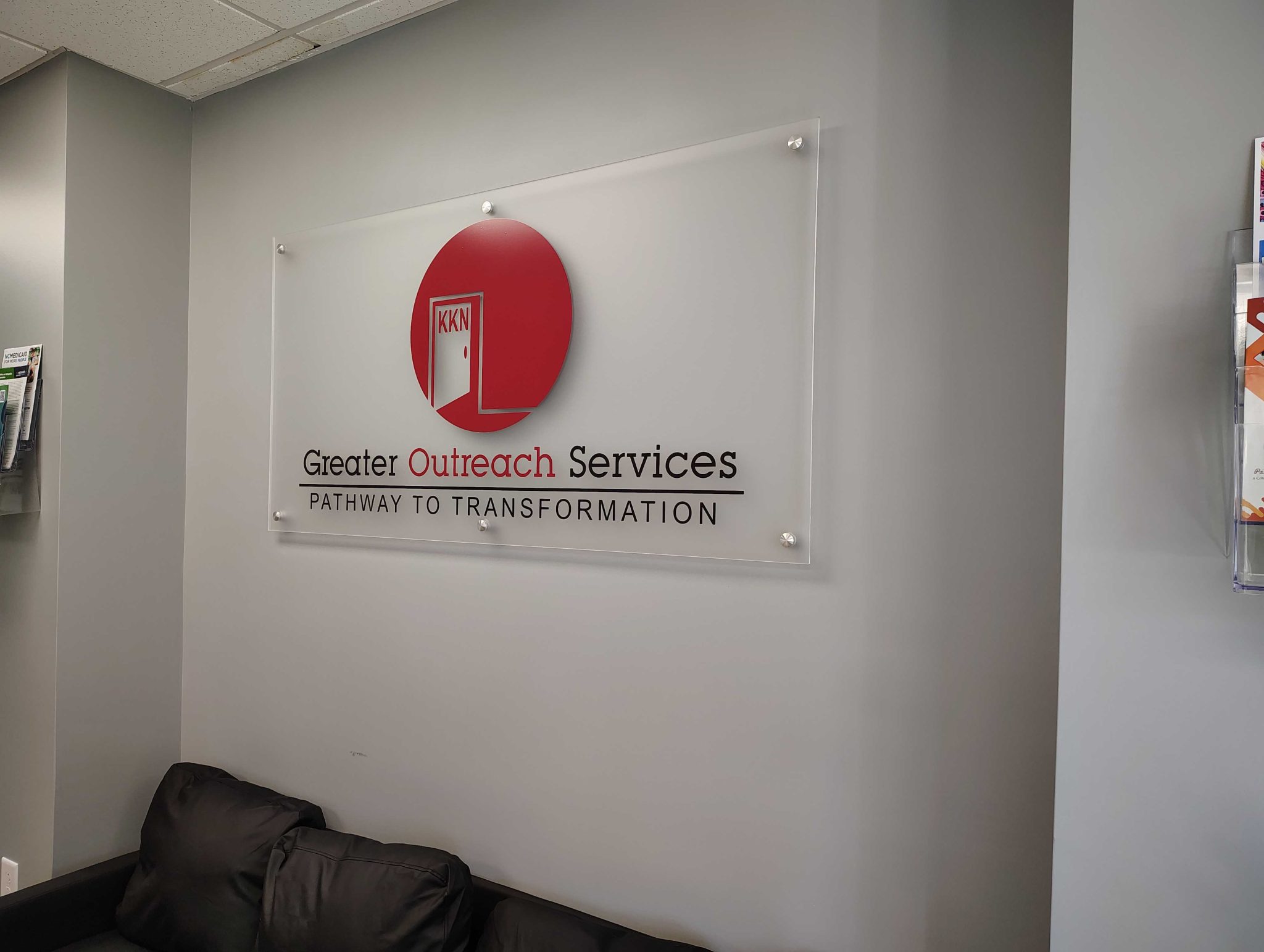 Custom Acrylic Office Sign with Standoffs
