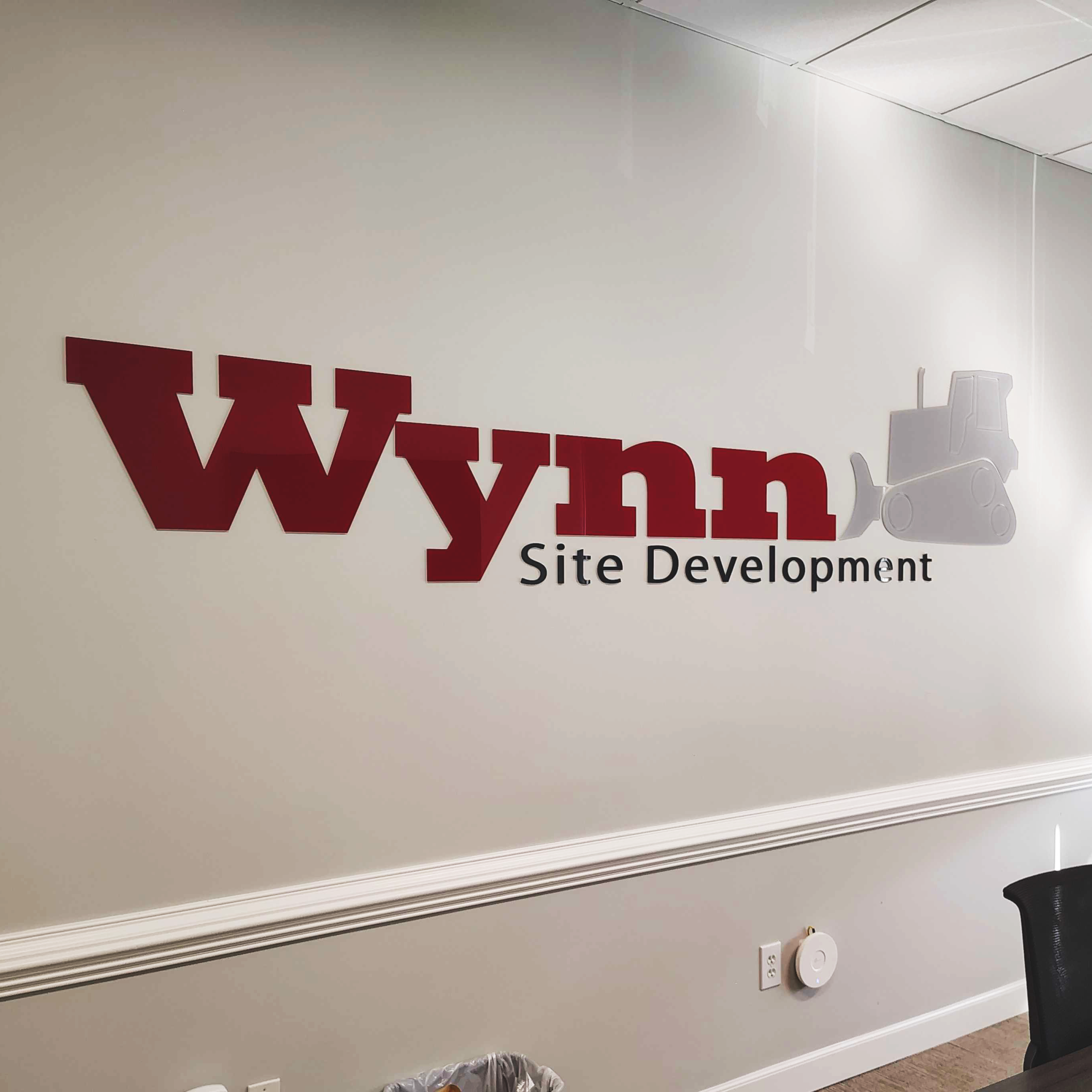 Image of a dimensional logo, installed in Raleigh, NC.