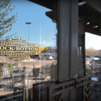Rock Bottom Restaurant and Brewery window graphic
