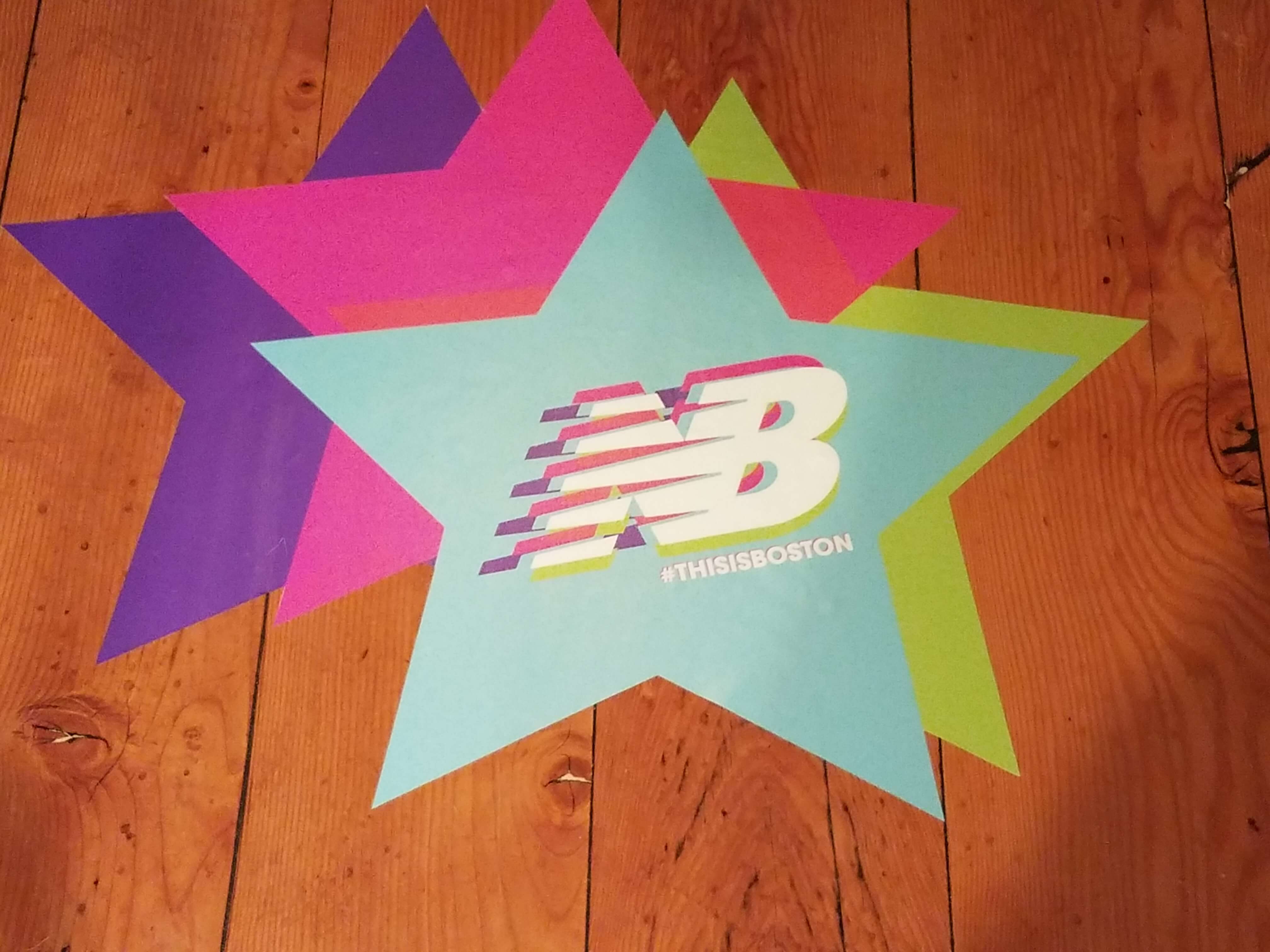 New Balance This is Boston Star shaped Floor Decal