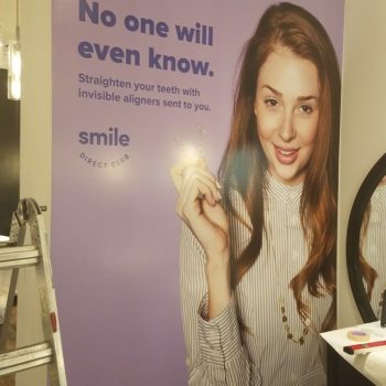 No one will even know Smile direct club Wall graphic