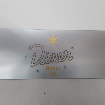 Diner Brew Co Metal Banner