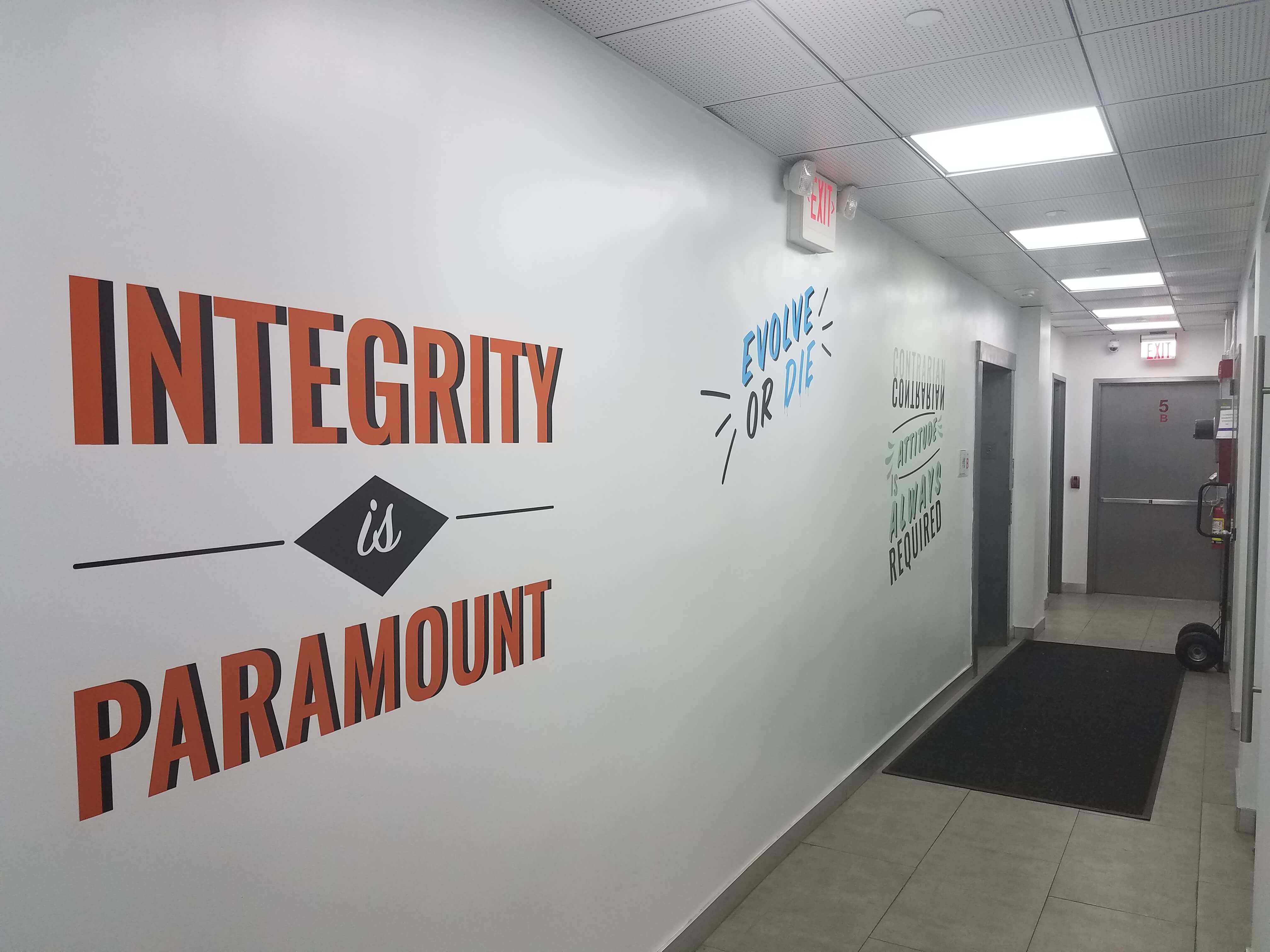 Integrity wall graphic