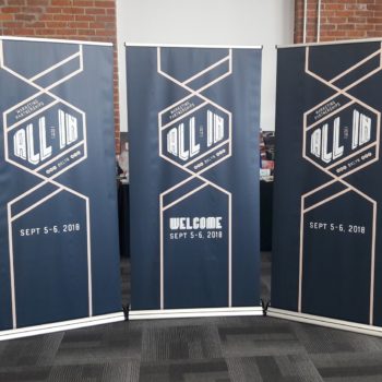 All In Brooklyn Marketing Partnerships Banner stands