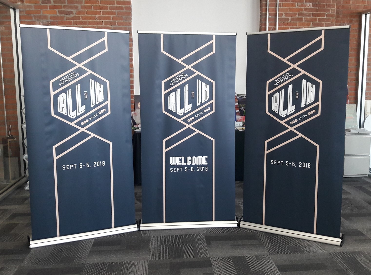 All In Brooklyn Marketing Partnerships Banner stands