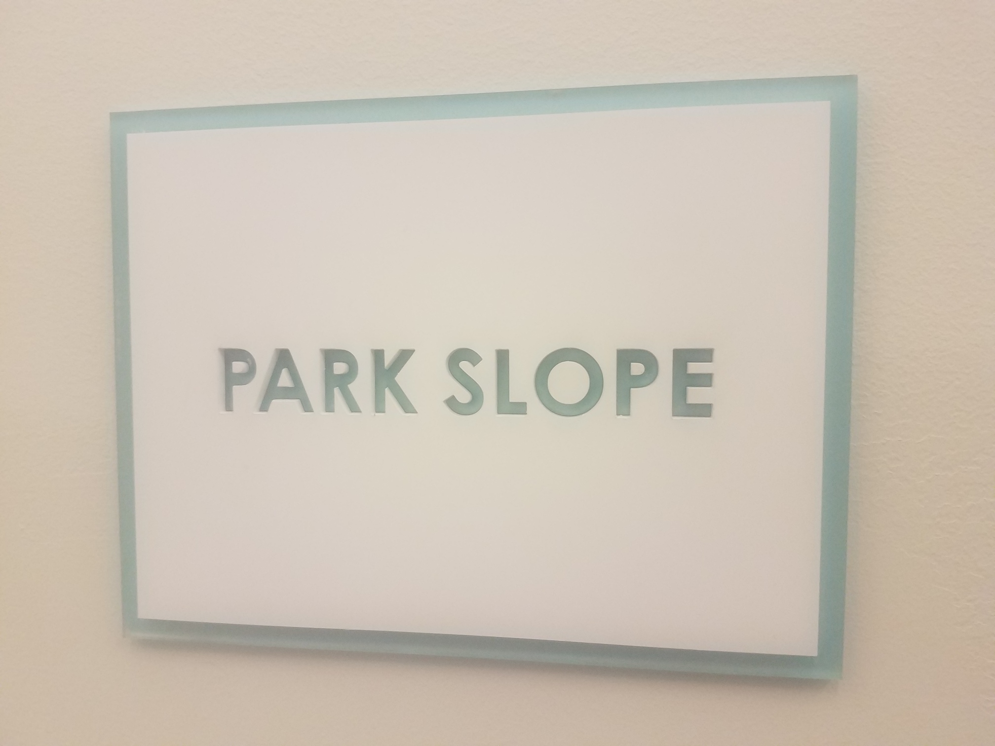 Park Slope indoor contour cut signage