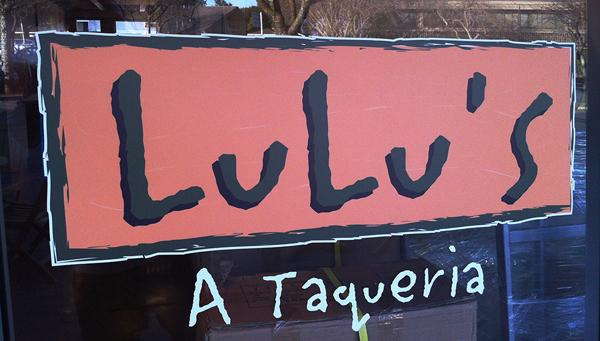 Lulu's A Taqueria Window Sign Decal