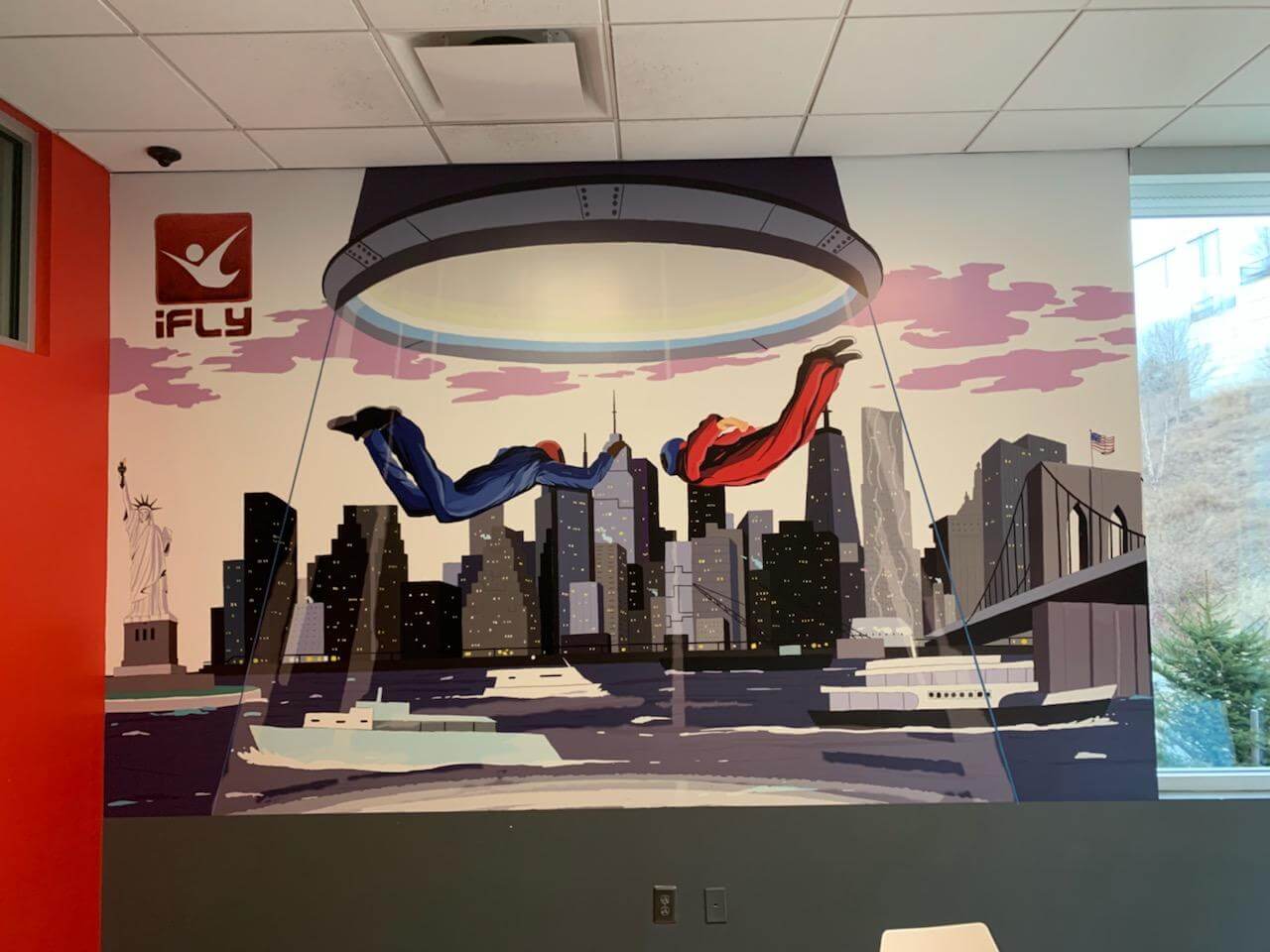 iFLY Skydiving wall covering graphic