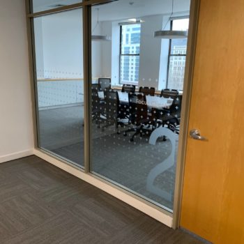 conference room with grey decal on windows 2