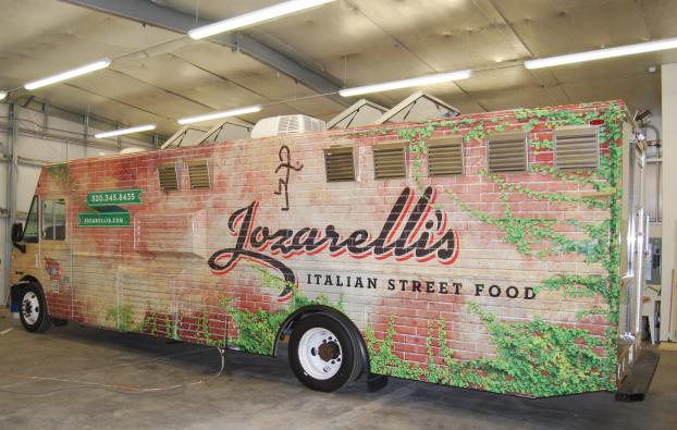 Jozarelli's text wrapped food truck