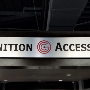 Indoor signage created for Ammunition Accessories 