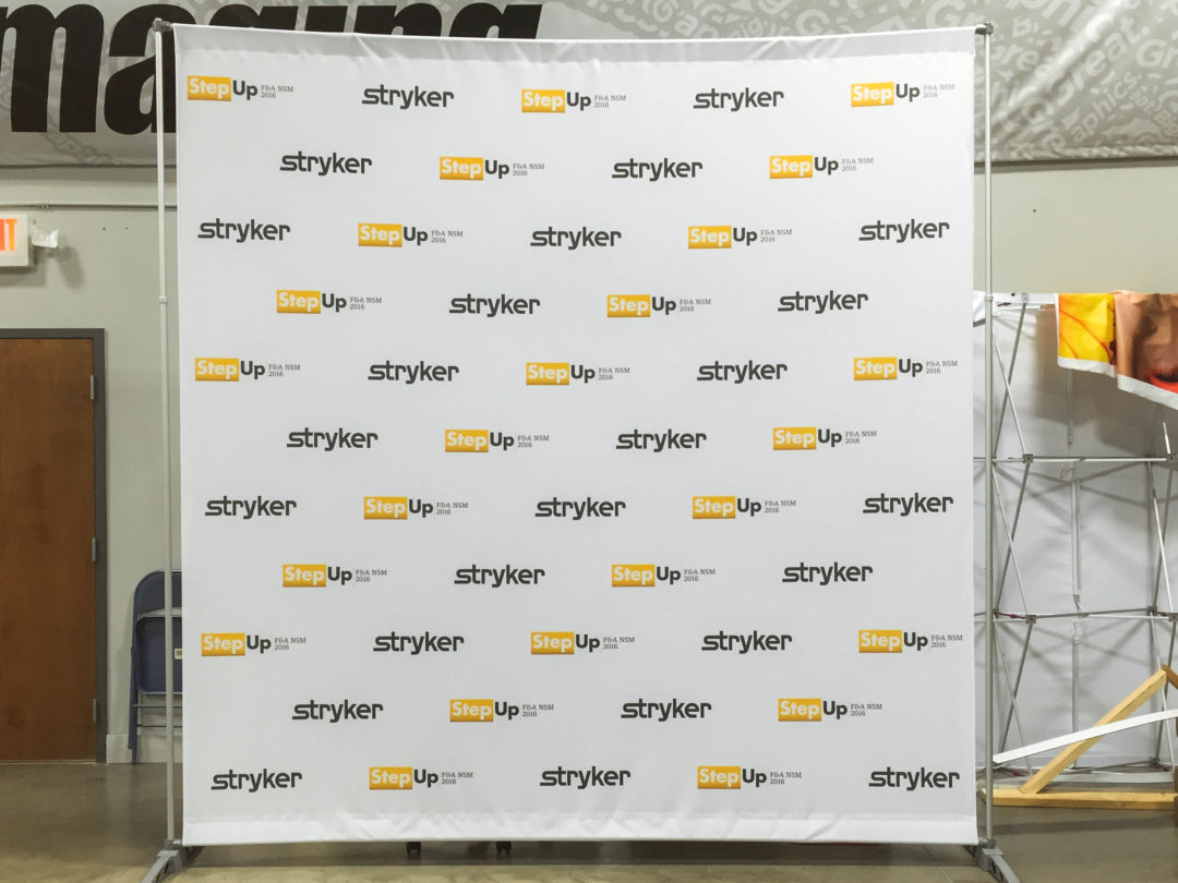 dye sub fabric banner for Step Up