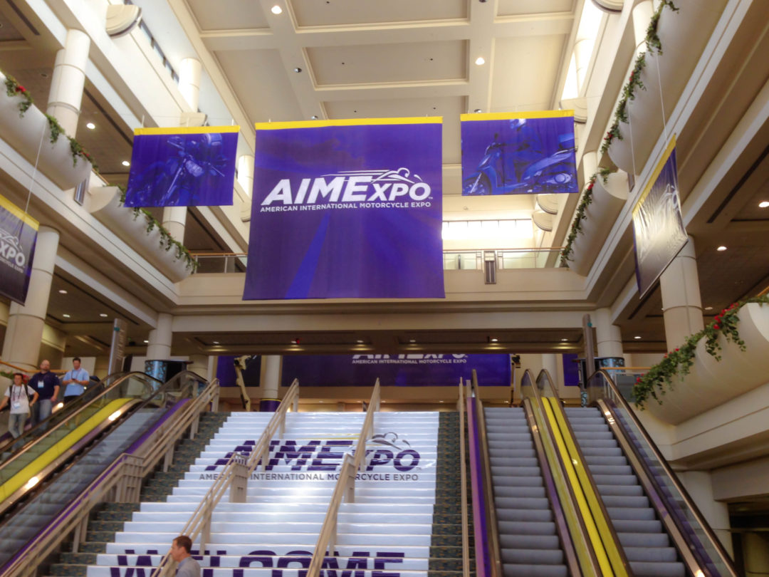AimExpo trade show display motorcycles