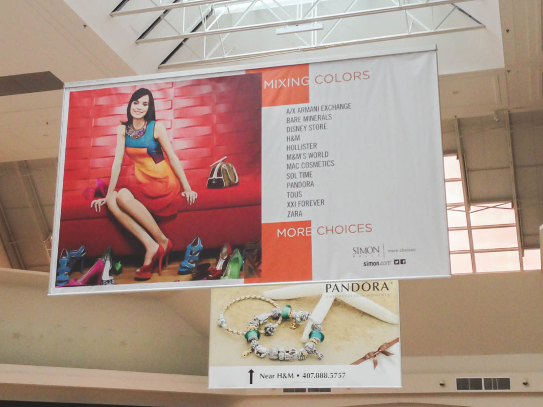 Simon malls large indoor banner