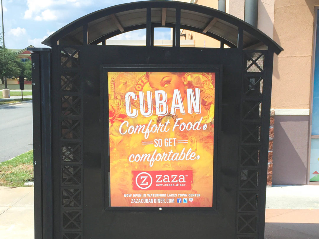 Zaza cuban diner outdoor sign