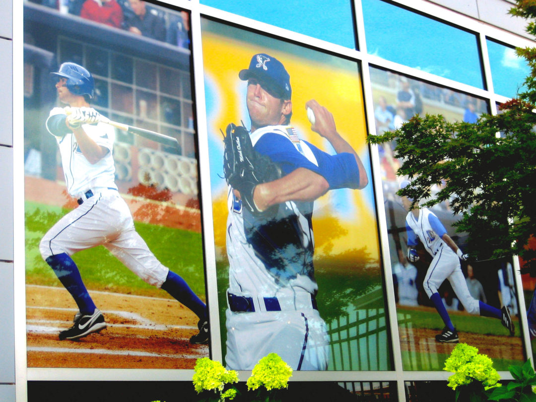 Durham baseball window cling