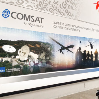 Fabric Banner for COMSAT in Orlando Florida