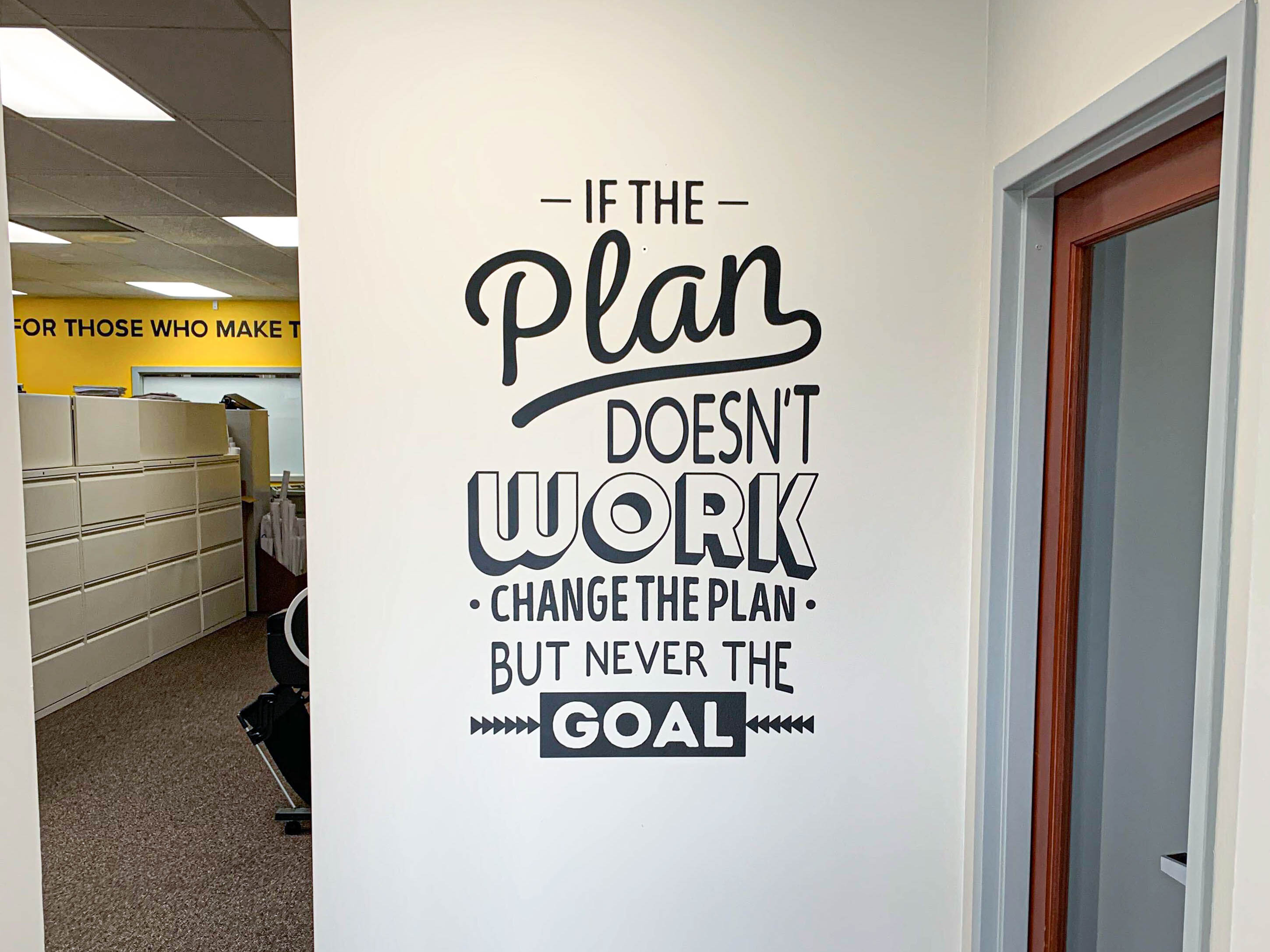 Motivational Wall Graphic in Office