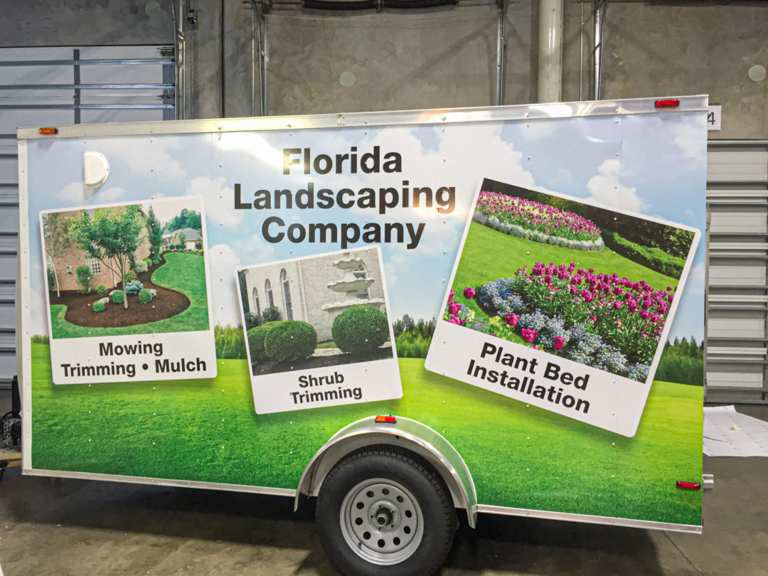 Vinyl Trailer Wrap for Landscaping Company