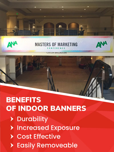 List of benefits for using indoor banners