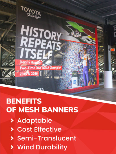 List of benefits when using mesh banners