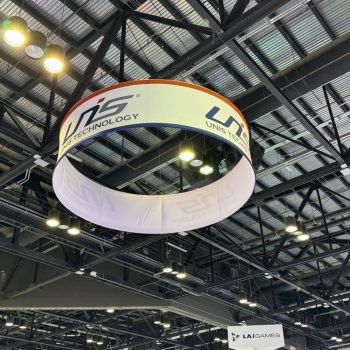 UNIS Technology Custom Hanging Signs for Trade Show Exhibits