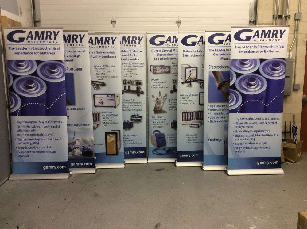 Gamry Instruments retractable banner series