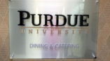 Purdue University Dining & Catering indoor glass signage