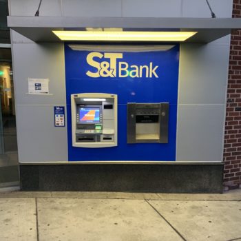 S&T Bank wall graphic around ATM