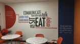Wall mural for a lunch room