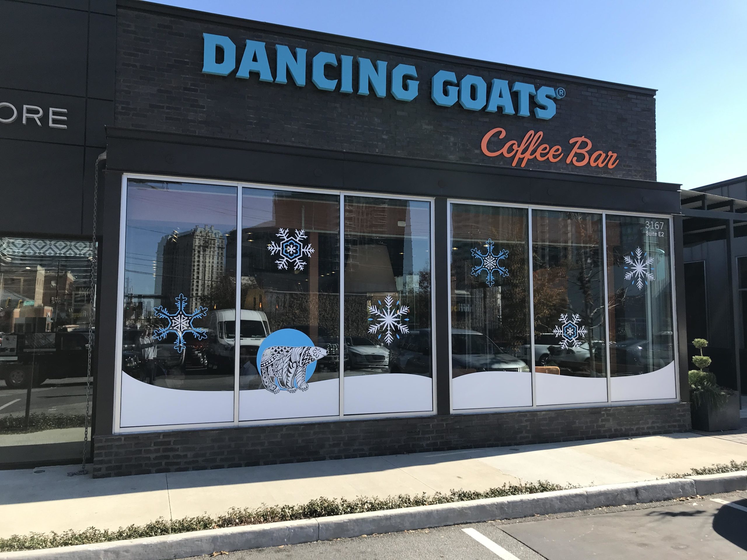 Dancing Goats Coffee Bar signage