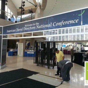 American Choral Directors Conference entrance stand