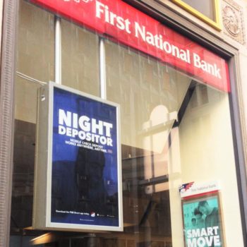 First National Bank outdoor sign 