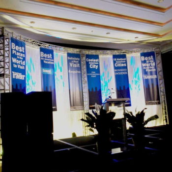 Travel stage banners