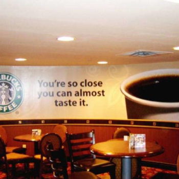 Starbucks wall mural