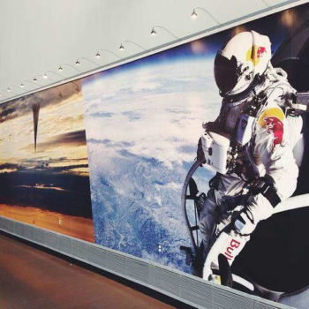 Space wall mural