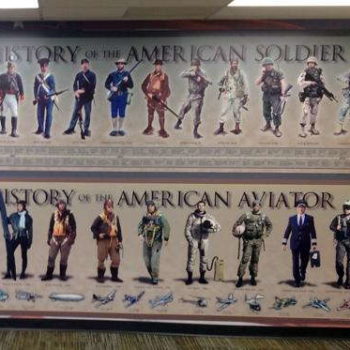 History of American Soldier wall mural