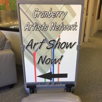 Cranberry Artist Network standing sign 