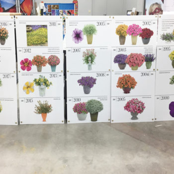 Proven Winners banners with pictures of various flowers