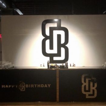 Happy Birthday bar display