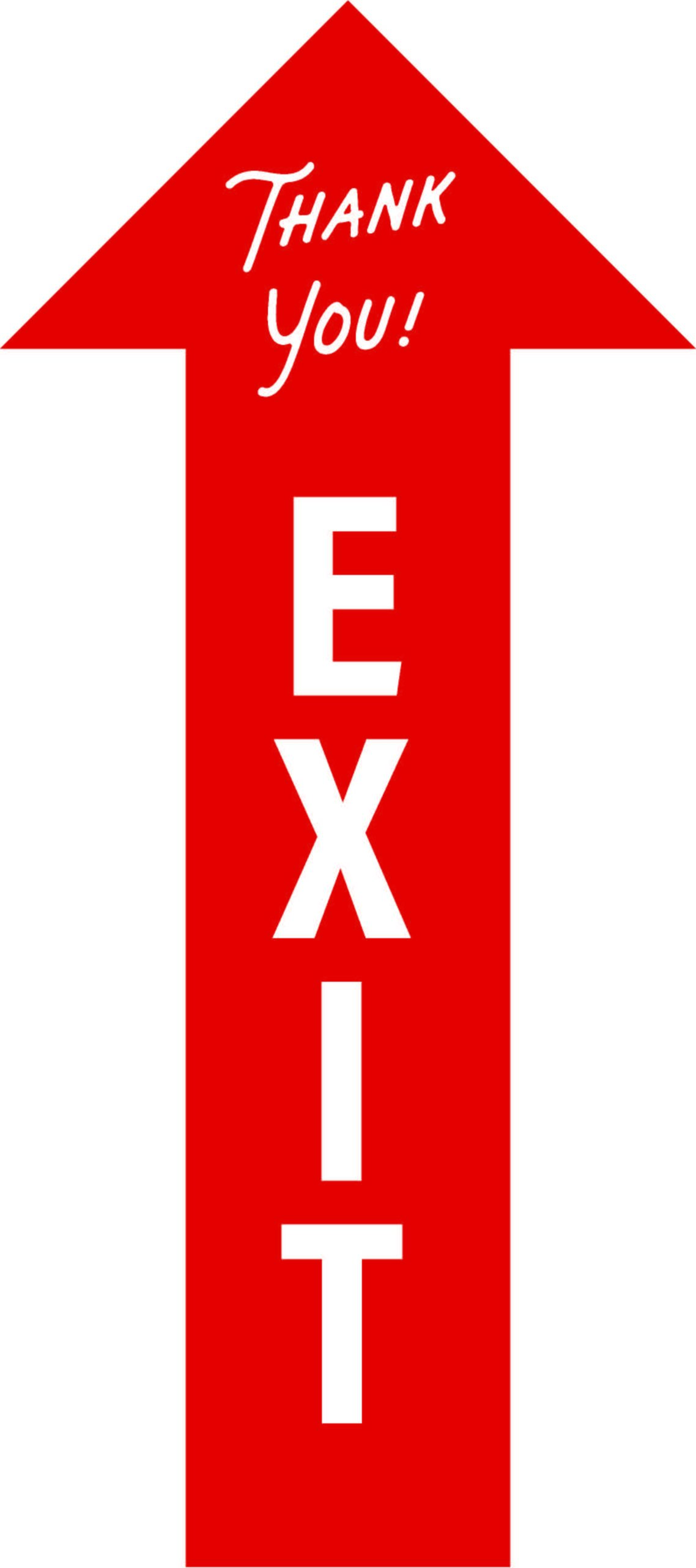 Exit Floor Graphic 8x18"