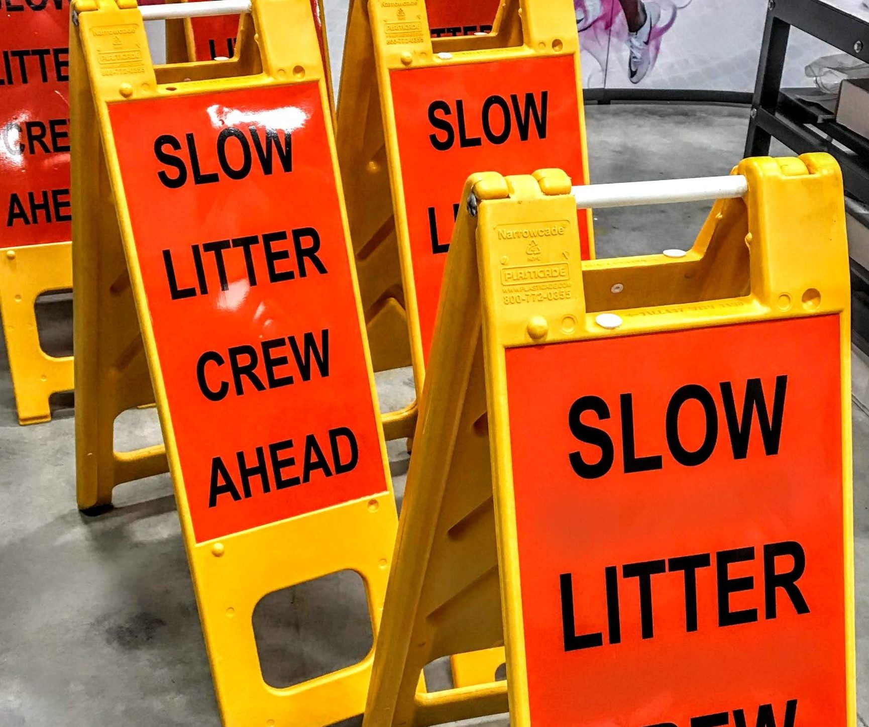 Slow Litter Crew Ahead a frame