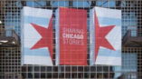 Sharing Chicago Stories outdoor vinyl banner 