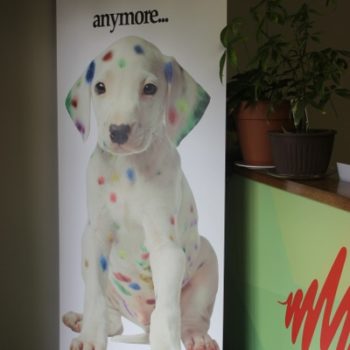 Speedpro puppy banner stand