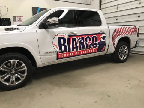 Bianco School of Baseball truck decal