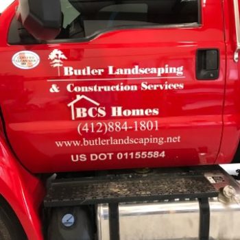 Butler Landscaping and Construction truck decal