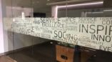 Workplace window words graphic